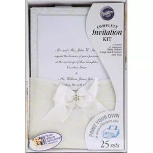 Wilton DIY Wedding Invitation Kit 25 sets NWT